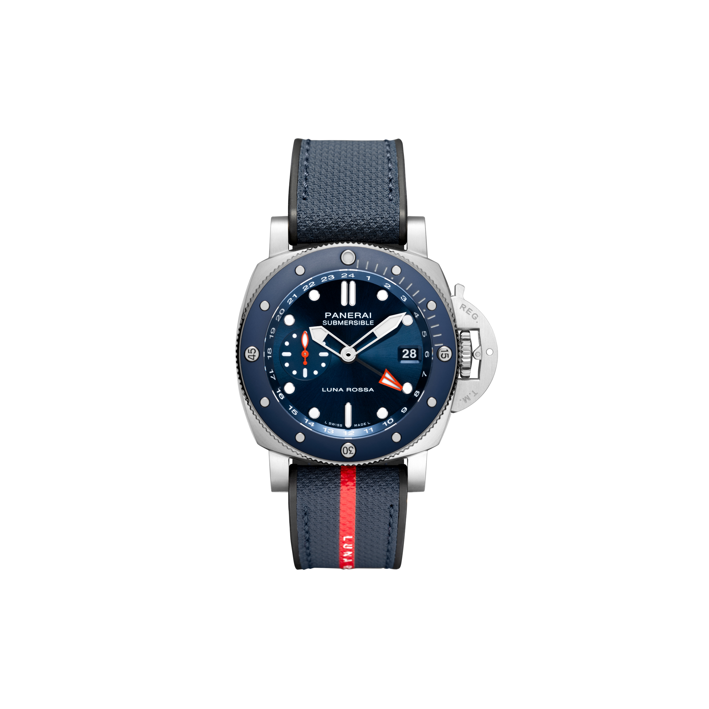 Pa*e*ai submersible gmt luna rossa titanio pam01507